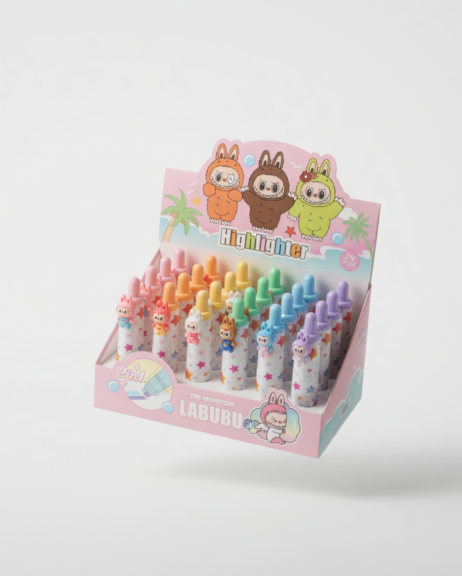 Surligneur 2 en 1 Bicolore Stitch Sanrio Kawaii