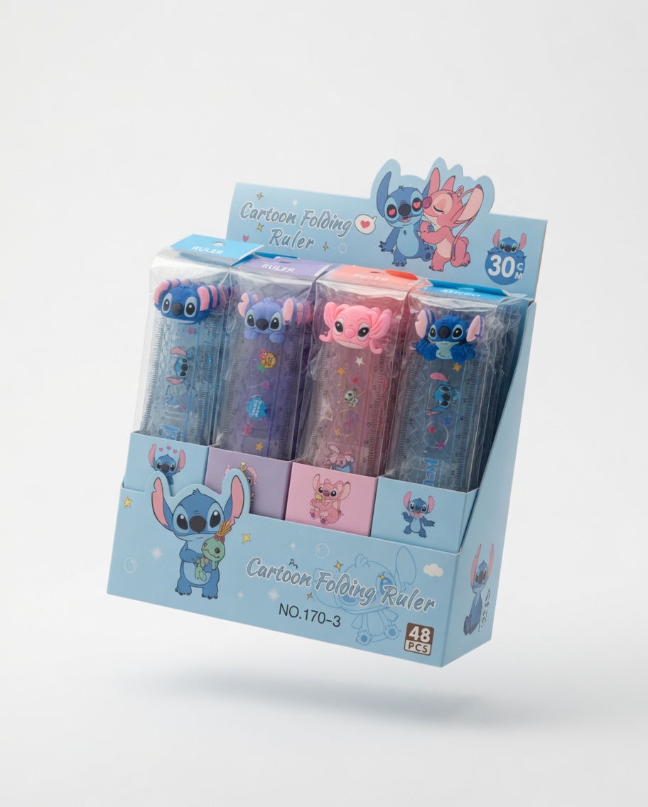 Règle Pliante Enfant 30 cm Incassable avec Motif