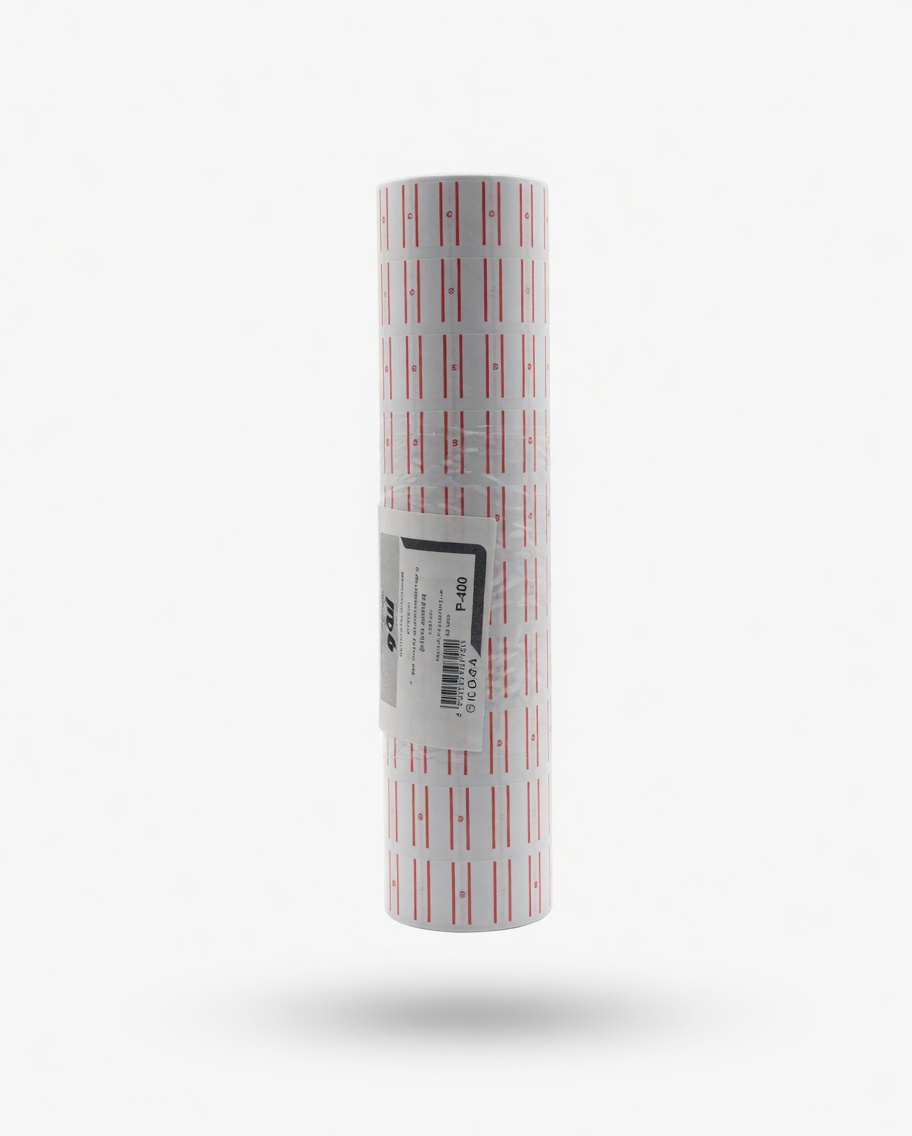 Rouleau d'Étiquettes Prix (Double Ligne Rouge)
