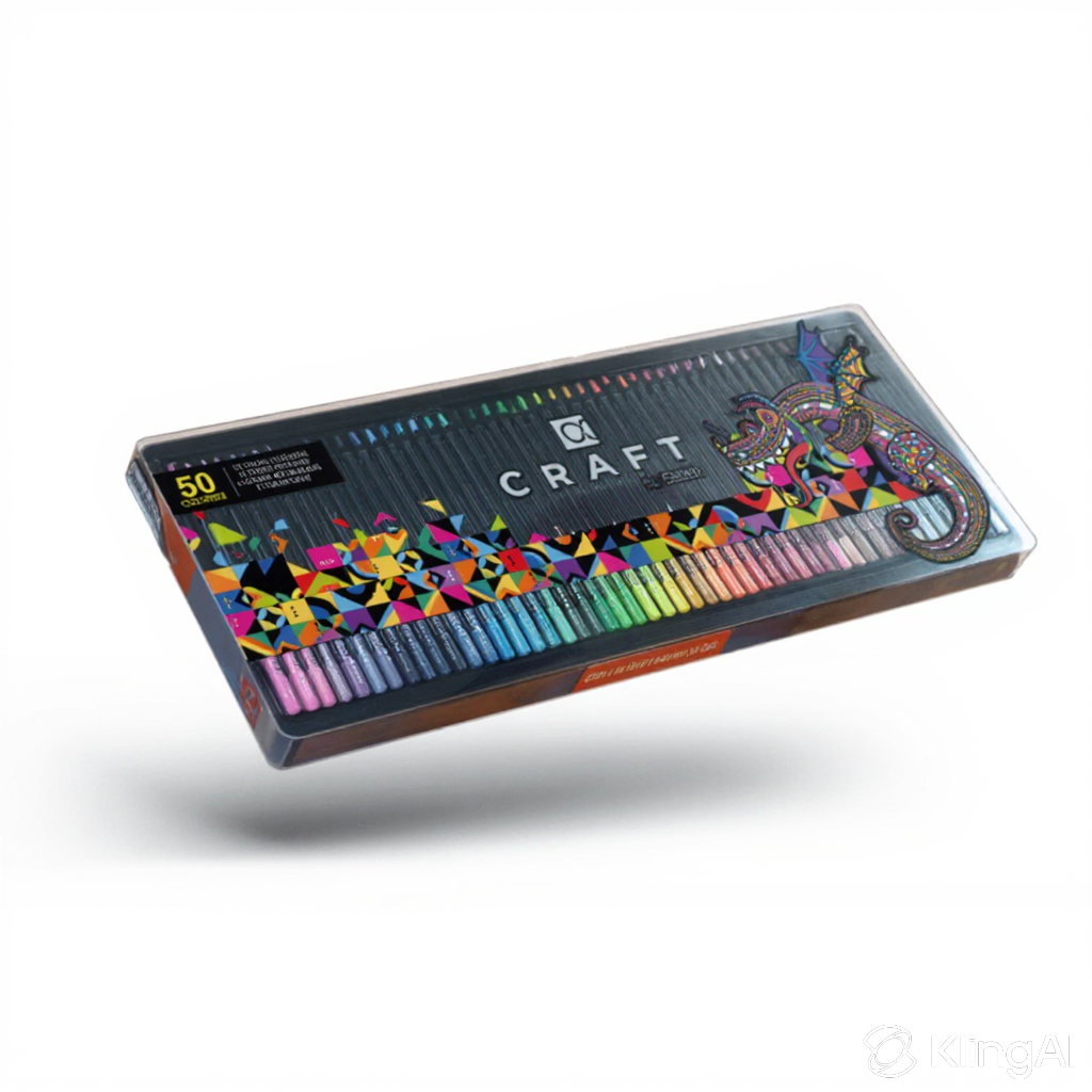 Boîte de 50 Crayons de Couleur Premium CRAFT by Estilo