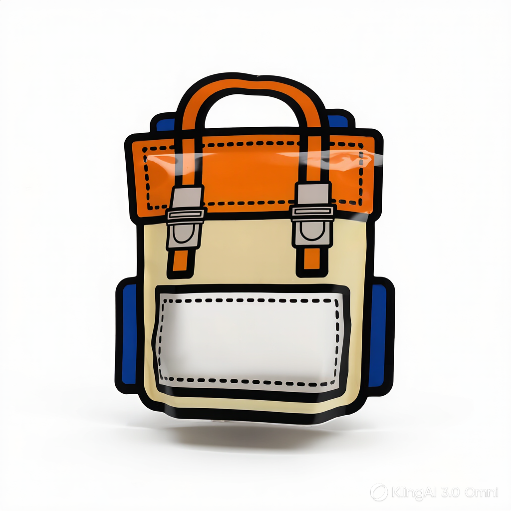 Sachet Zip en Forme de Sac à Dos Cartoon