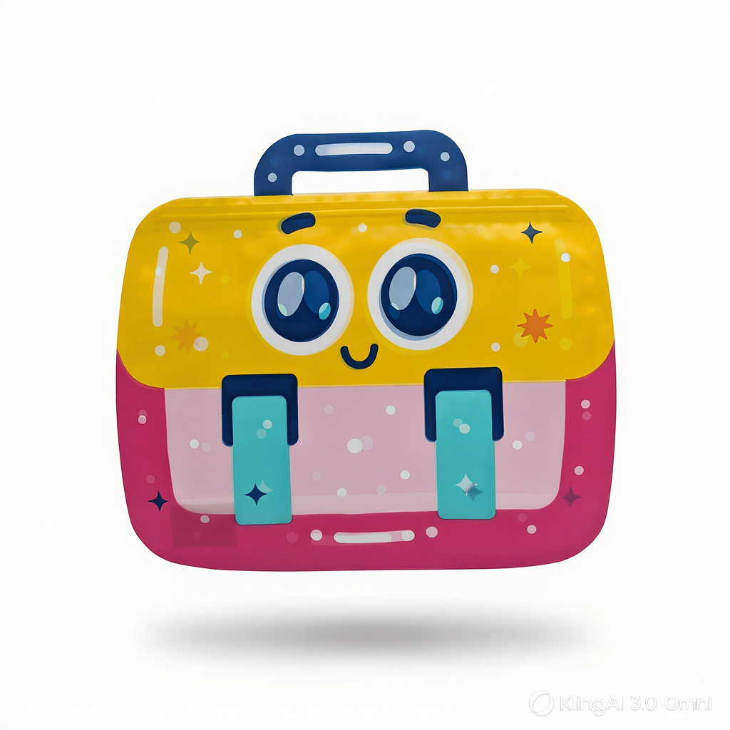 Sachet Zip en Forme de Sac à Dos Cartoon