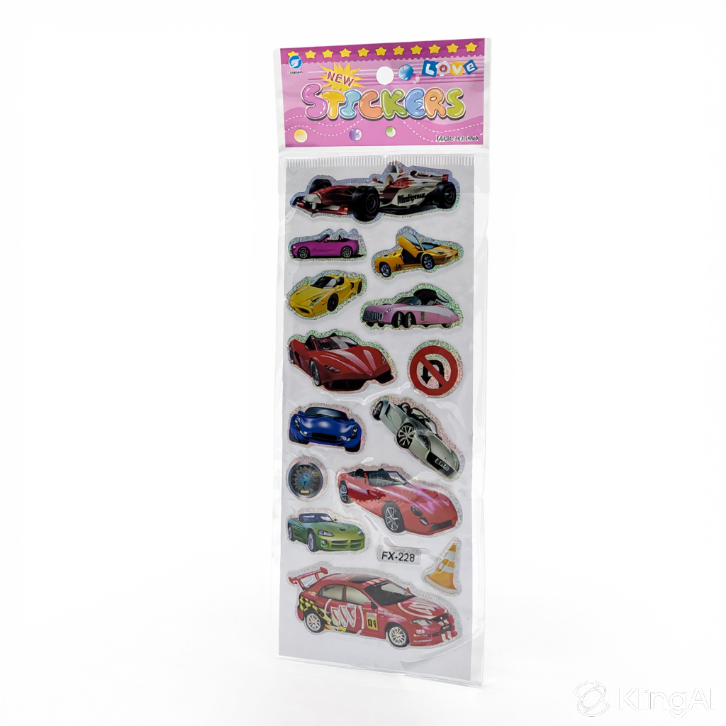 Planche de Stickers 3D Gonflés pour Enfants