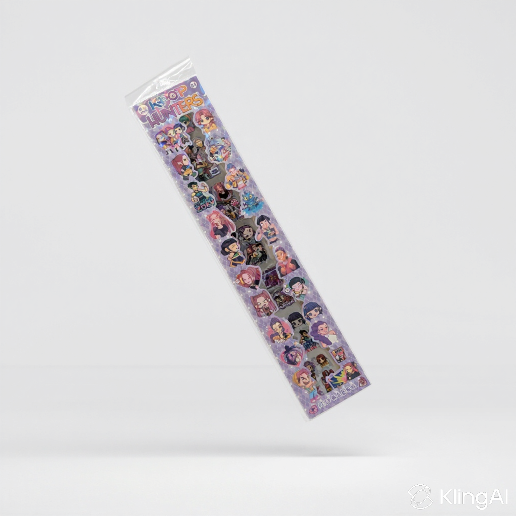 Bande de Stickers Kawaii en Ruban Autocollants Verticaux Holographiques