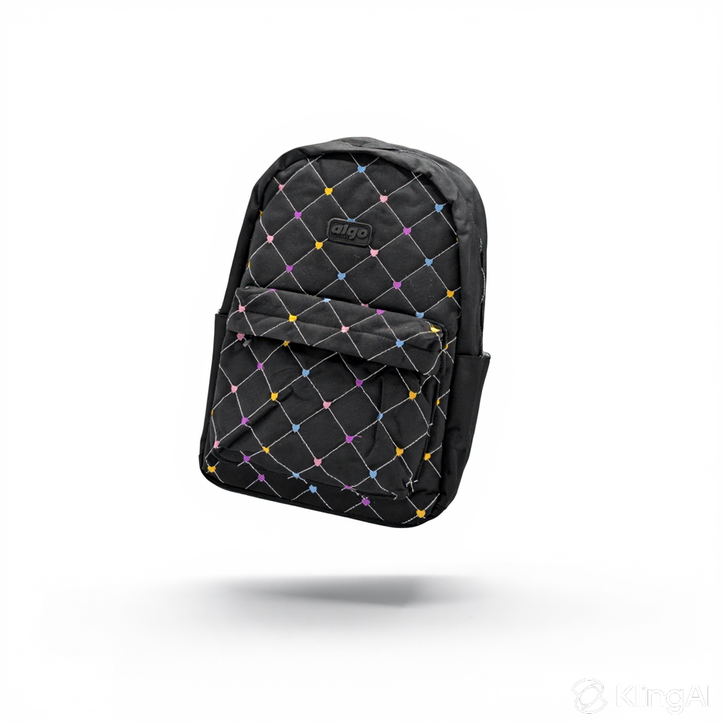 Sac à Dos Scolaire Matelassé Cœurs Algo