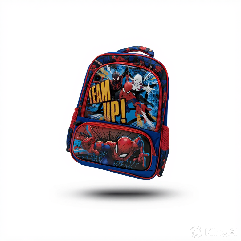 Sac à Dos Scolaire Double Compartiment 3D | Motifs Héros Enfants