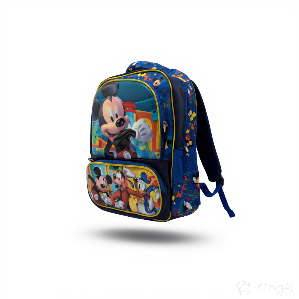 Sac à Dos Scolaire Double Compartiment 3D | Motifs Héros Enfants