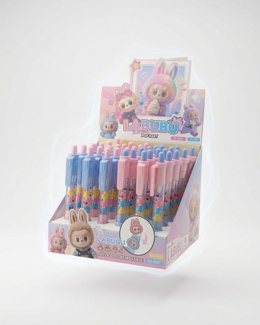 Stylo Rétractable Fantaisie avec Figurine Amovible