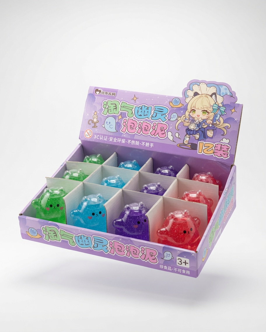Pâte Slime Pailletée Petit Fantôme
