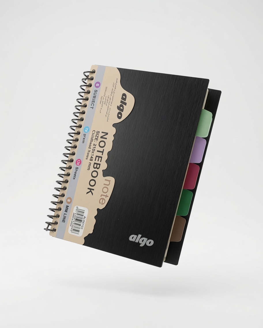 Cahier à Spirales 6 Sujets 120 Feuilles