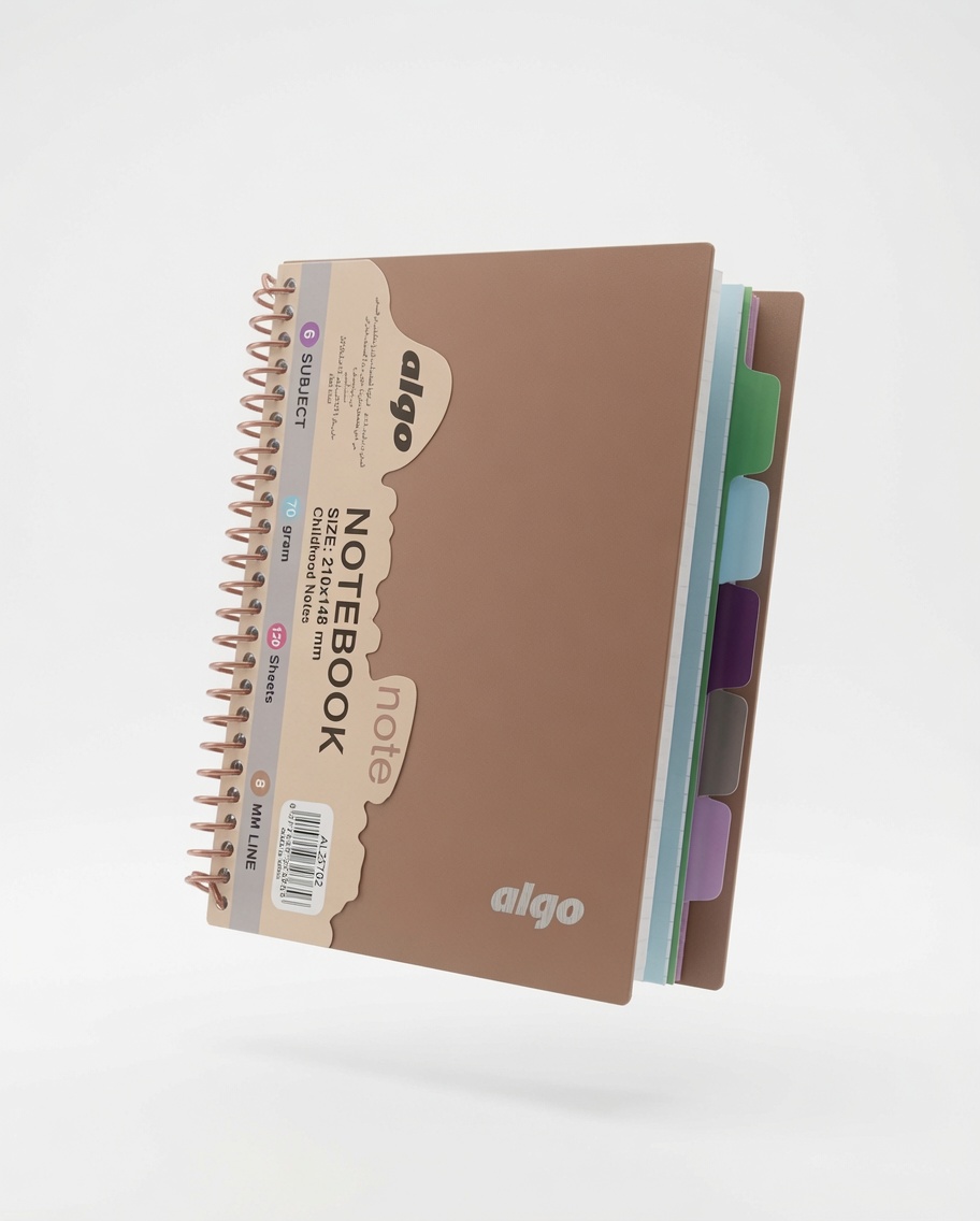 Cahier à Spirales 6 Sujets 120 Feuilles