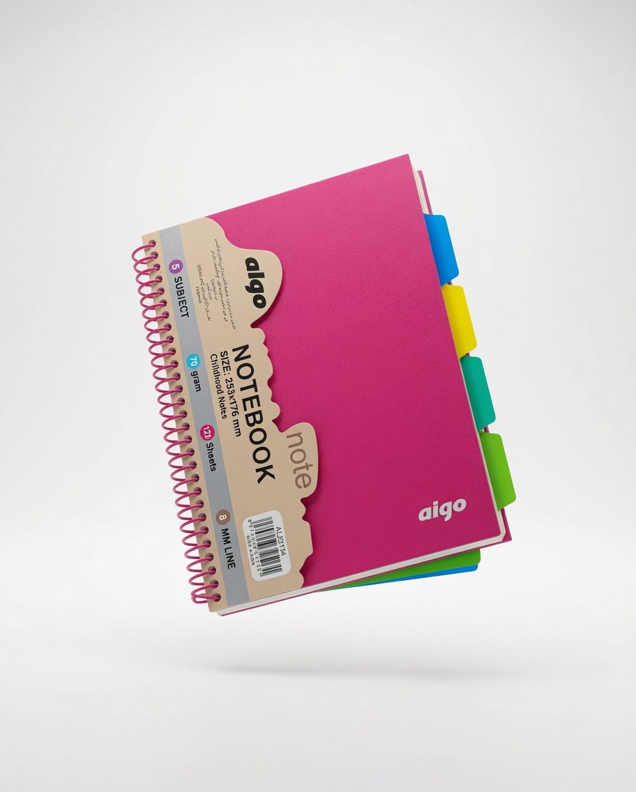 Grand Cahier à Spirales 5 Sujets 120 Feuilles