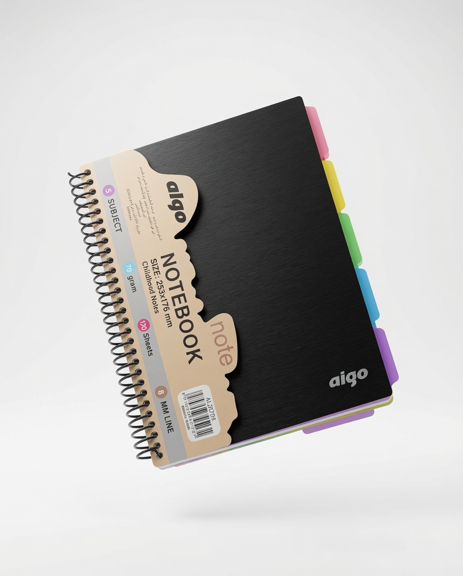 Grand Cahier à Spirales 5 Sujets 120 Feuilles