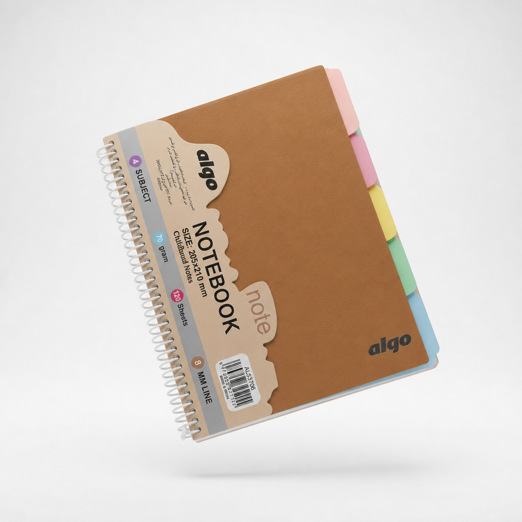 Grand Cahier à Spirales 4 Sujets 120 Feuilles