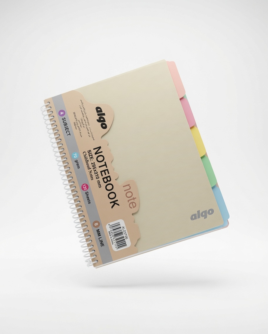 Grand Cahier à Spirales 4 Sujets 120 Feuilles