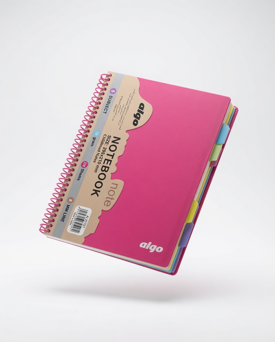 Grand Cahier à Spirales 5 Sujets 120 Feuilles