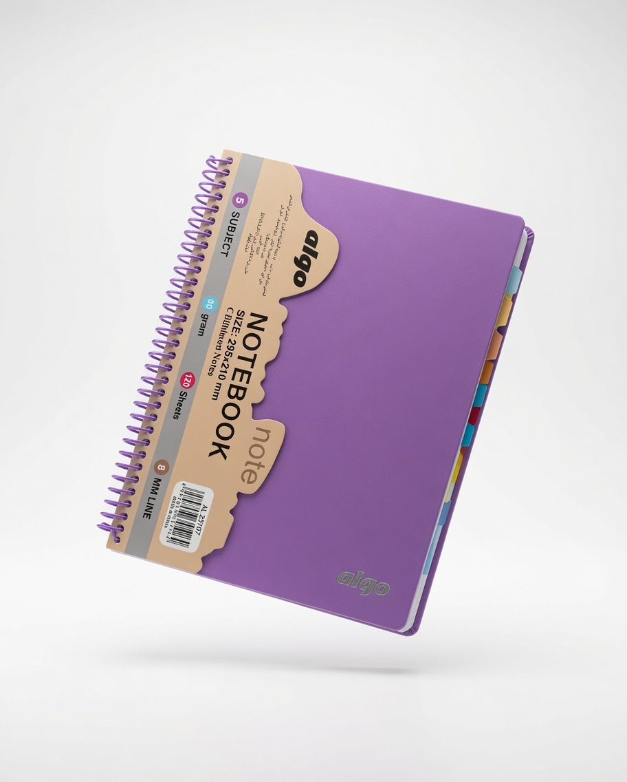 Grand Cahier à Spirales 5 Sujets 120 Feuilles