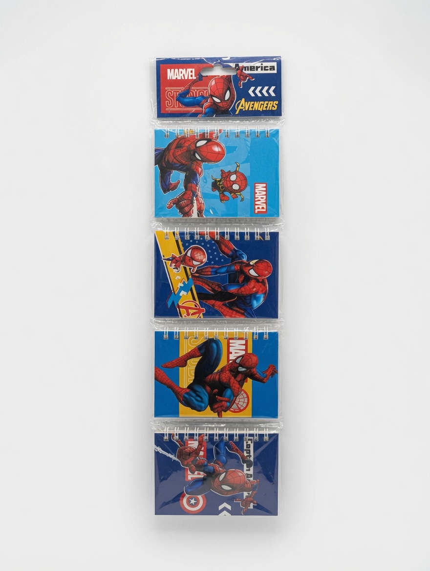Mini Carnet à Spirales Enfants Pack de 4 Pièces
