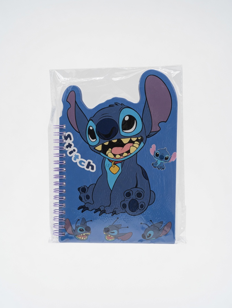 Carnet à Spirales Découpé Stitch et Labubu Kawaii