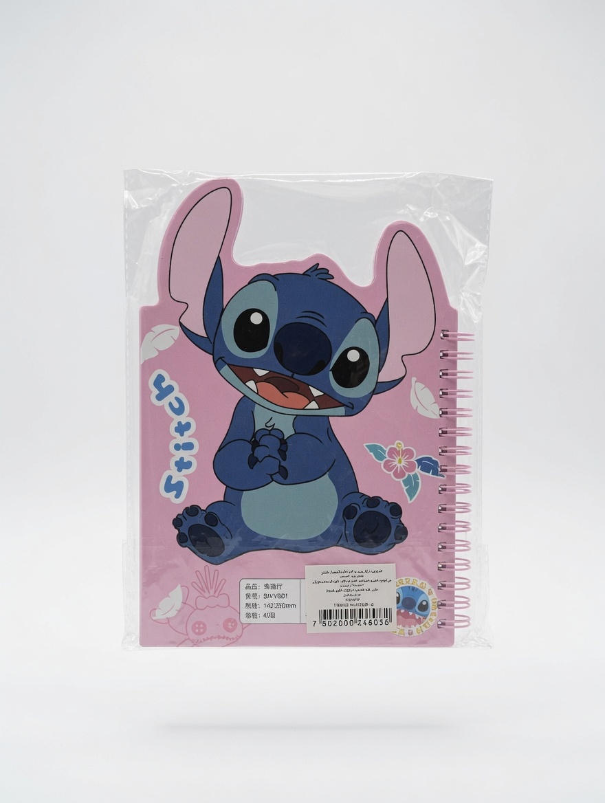 Carnet à Spirales Découpé Stitch et Labubu Kawaii