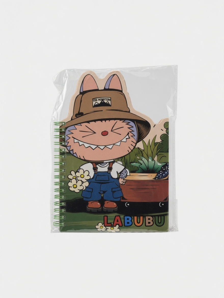 Carnet à Spirales Découpé Stitch et Labubu Kawaii