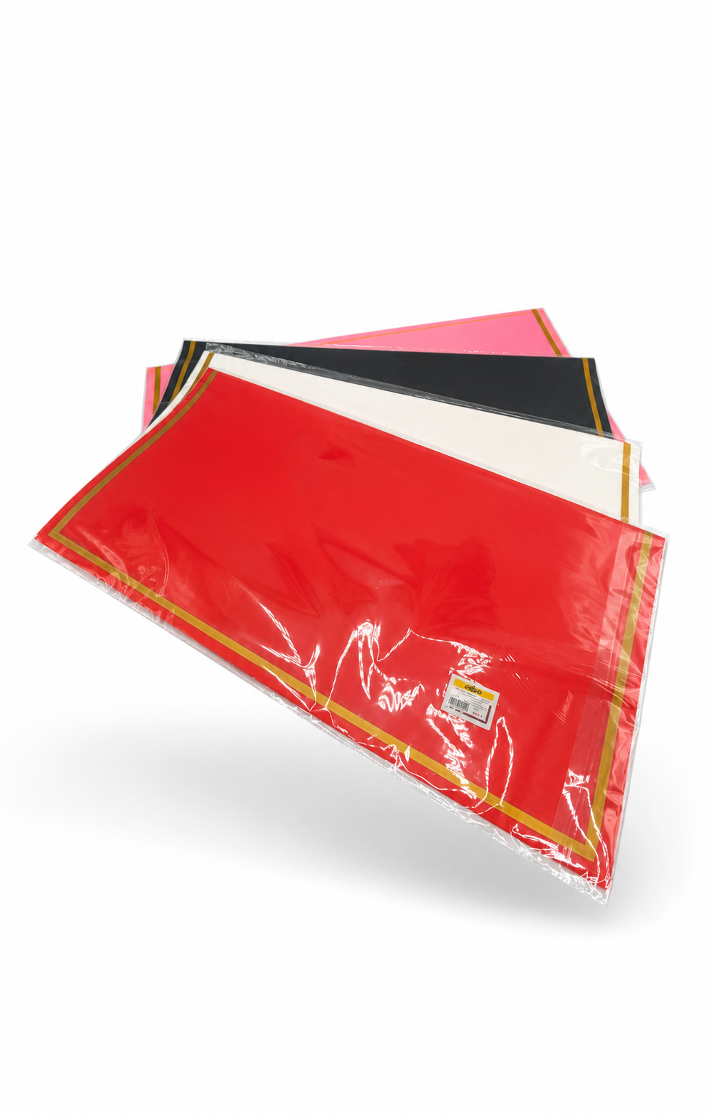 Papier Cadeau Uni avec Liseré Doré Premium