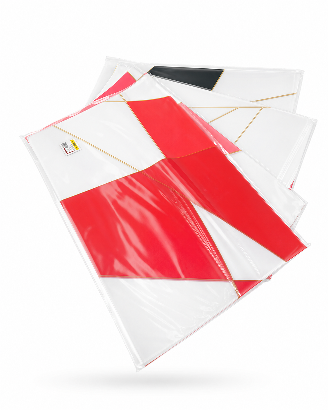 Papier Cadeau Géométrique et Lignes Dorées