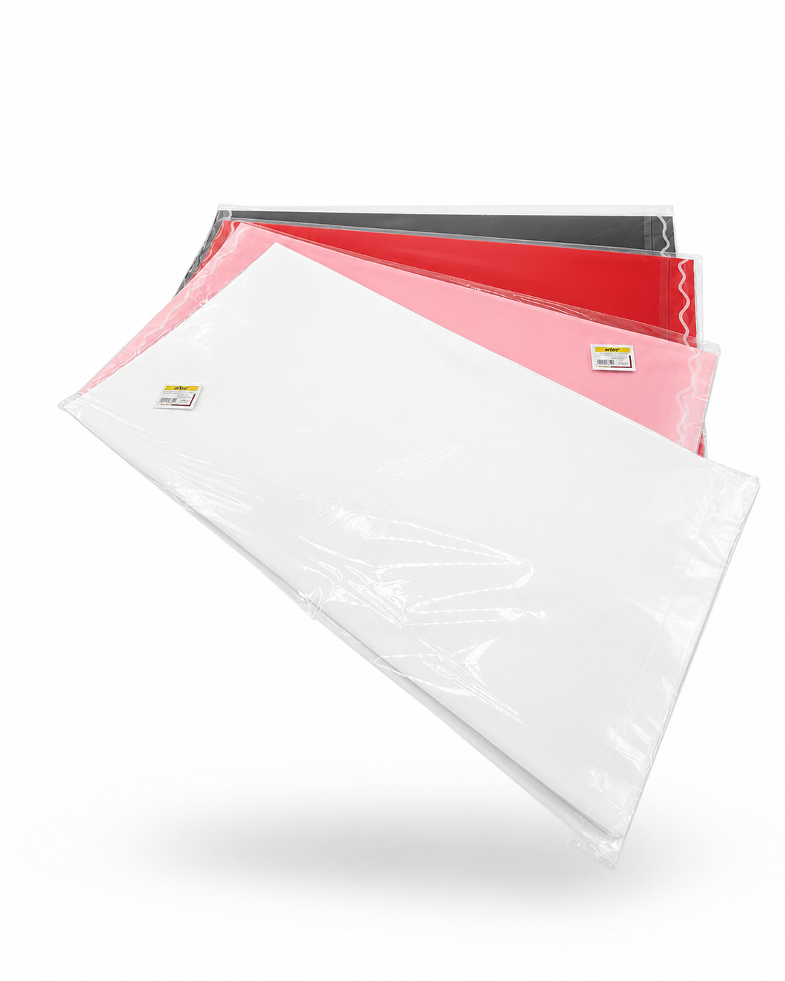 Papier Cadeau Uni avec Liseré Argenté Vague