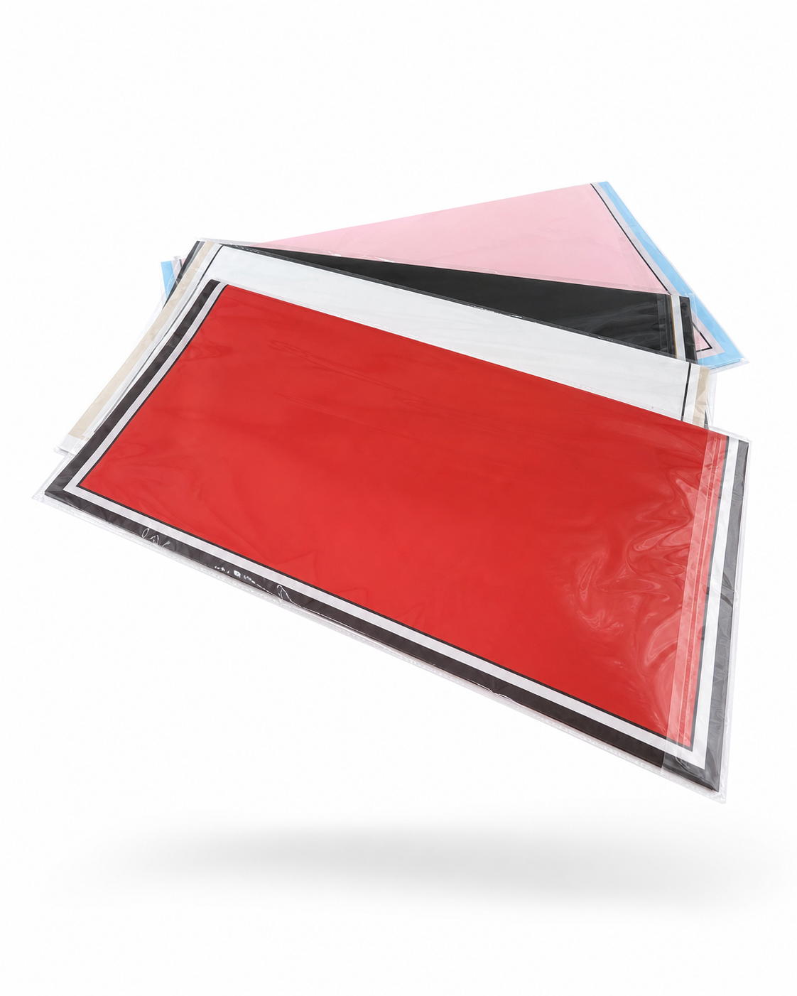 Papier Cadeau Uni Bordure Graphique Noir et Blanc