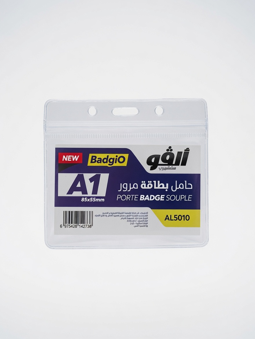 Porte-Badge Souple A1 AL5010 BadgiO - 85x55mm | Algo