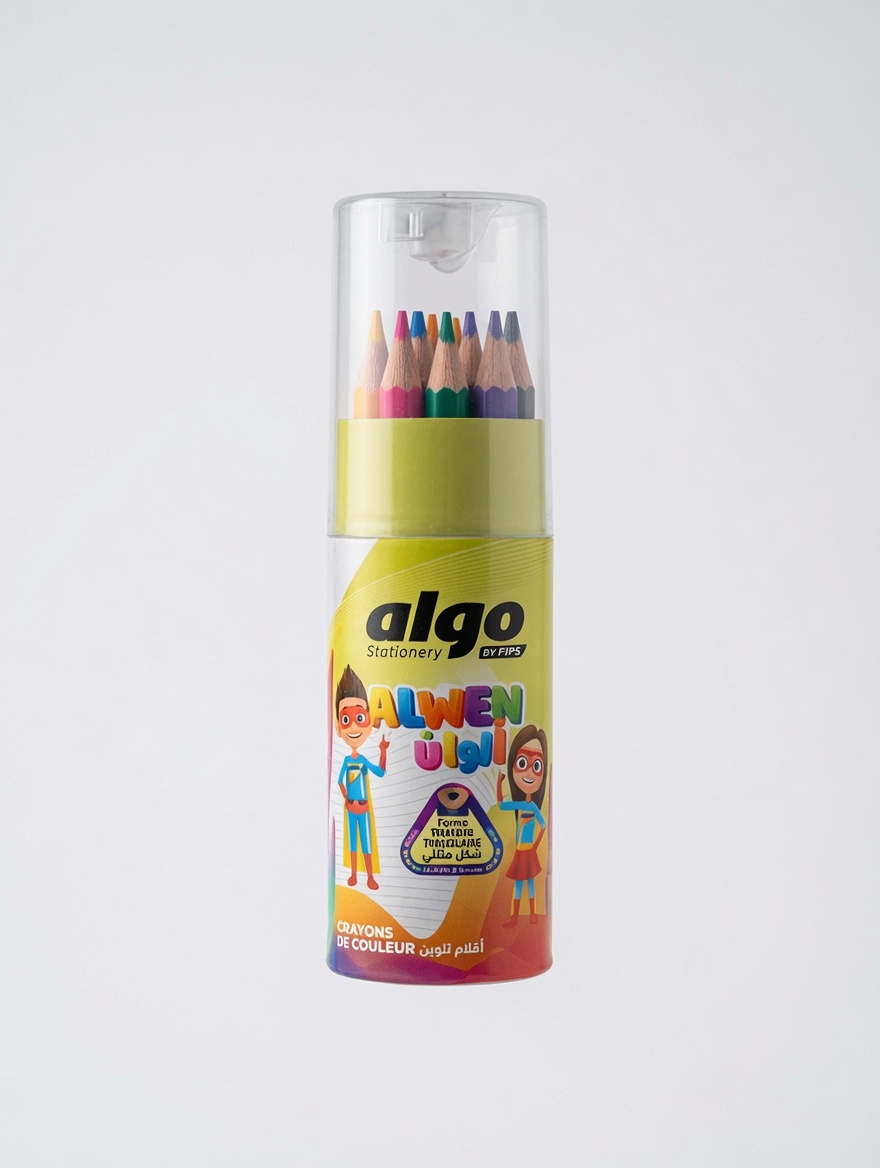 Crayons de Couleur Triangulaires Alwen Tube - AL2607 | Algo