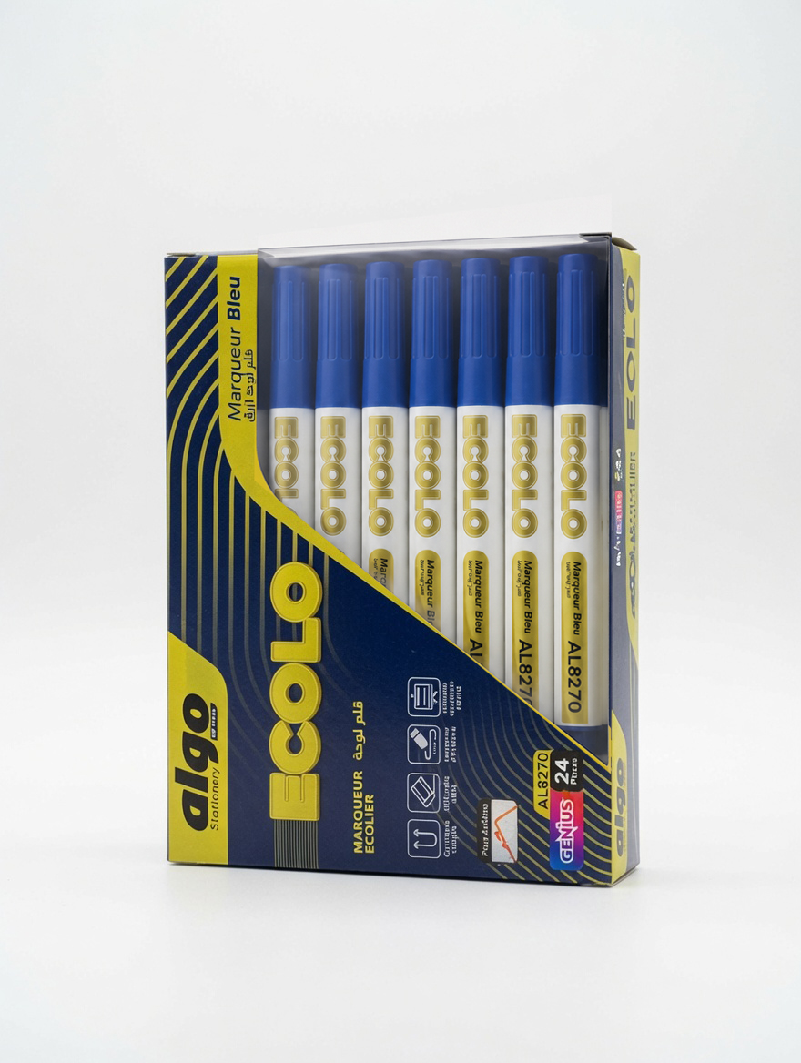 Marqueur Bleu Ecolo pour Tableau Blanc et Ardoise 