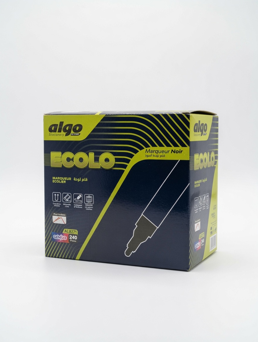 Marqueur Noir Ecolo pour Tableau Blanc et Ardoise 