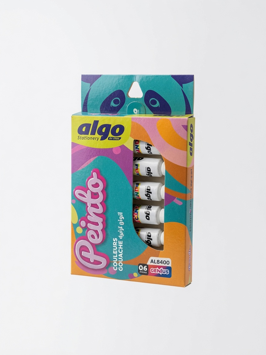 Gouache Peinto Algo AL8400 | Peinture Enfant 6 Couleurs