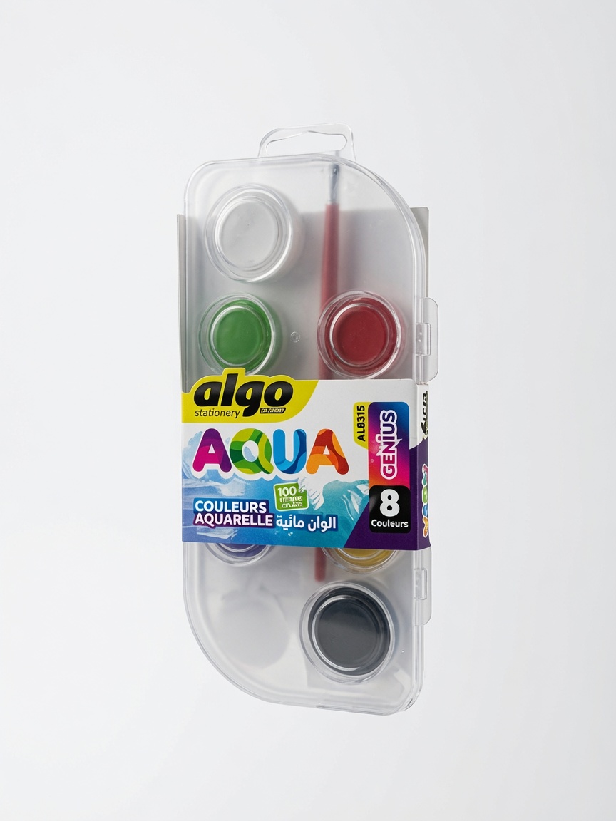 Palette aquarelle Algo Aqua 8 couleurs