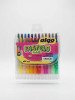 Crayons de Couleur Pastelo Rotatif Algo 24 Couleurs | Crayons Cire