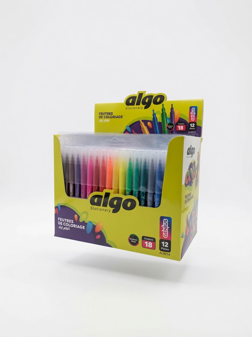 Feutres de Coloriage Colo Algo 18 Couleurs | Stylos Feutres