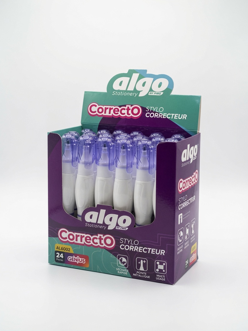Stylo correcteur Algo Correcto blanc – boîte de 24