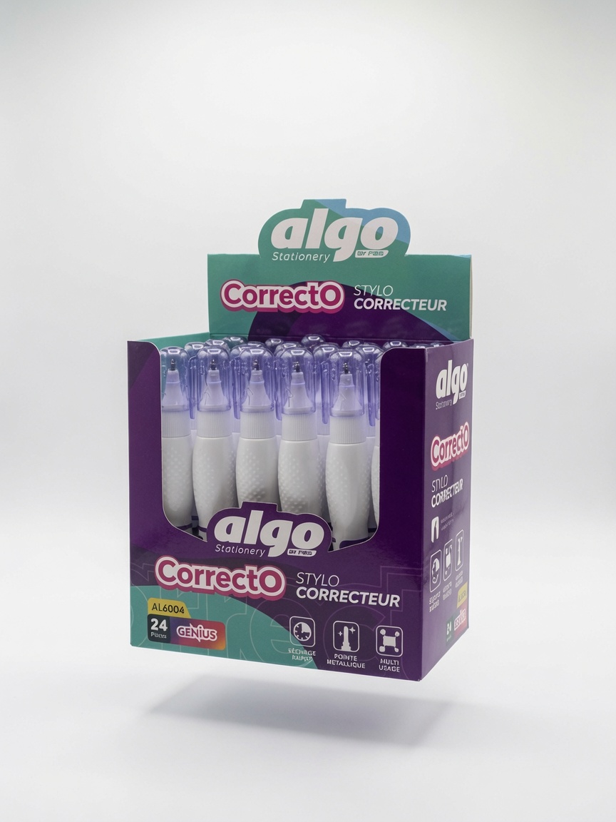 Stylo correcteur Algo Correcto pastel – boîte de 24