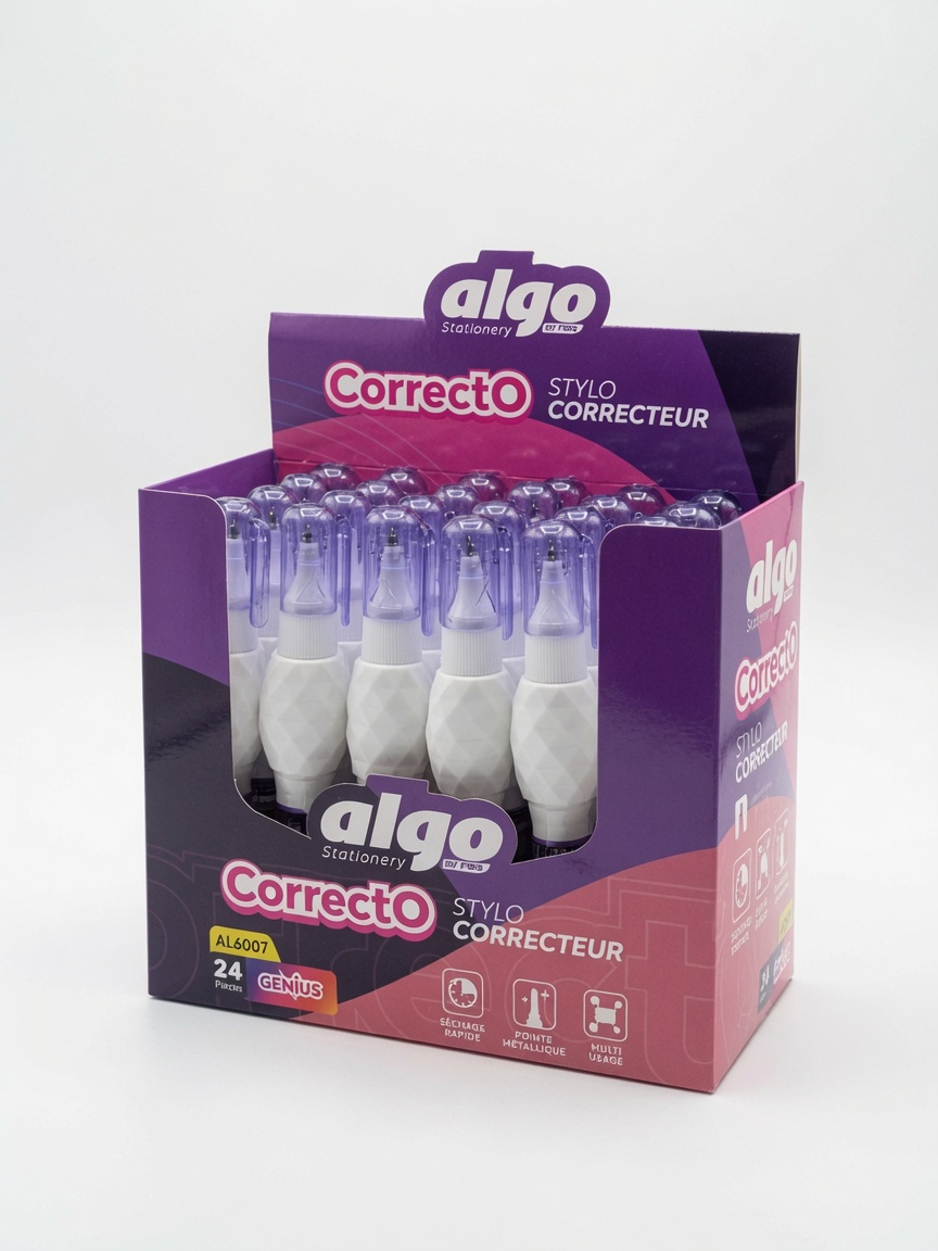 Stylo correcteur Algo Correcto couleurs – boîte de 24