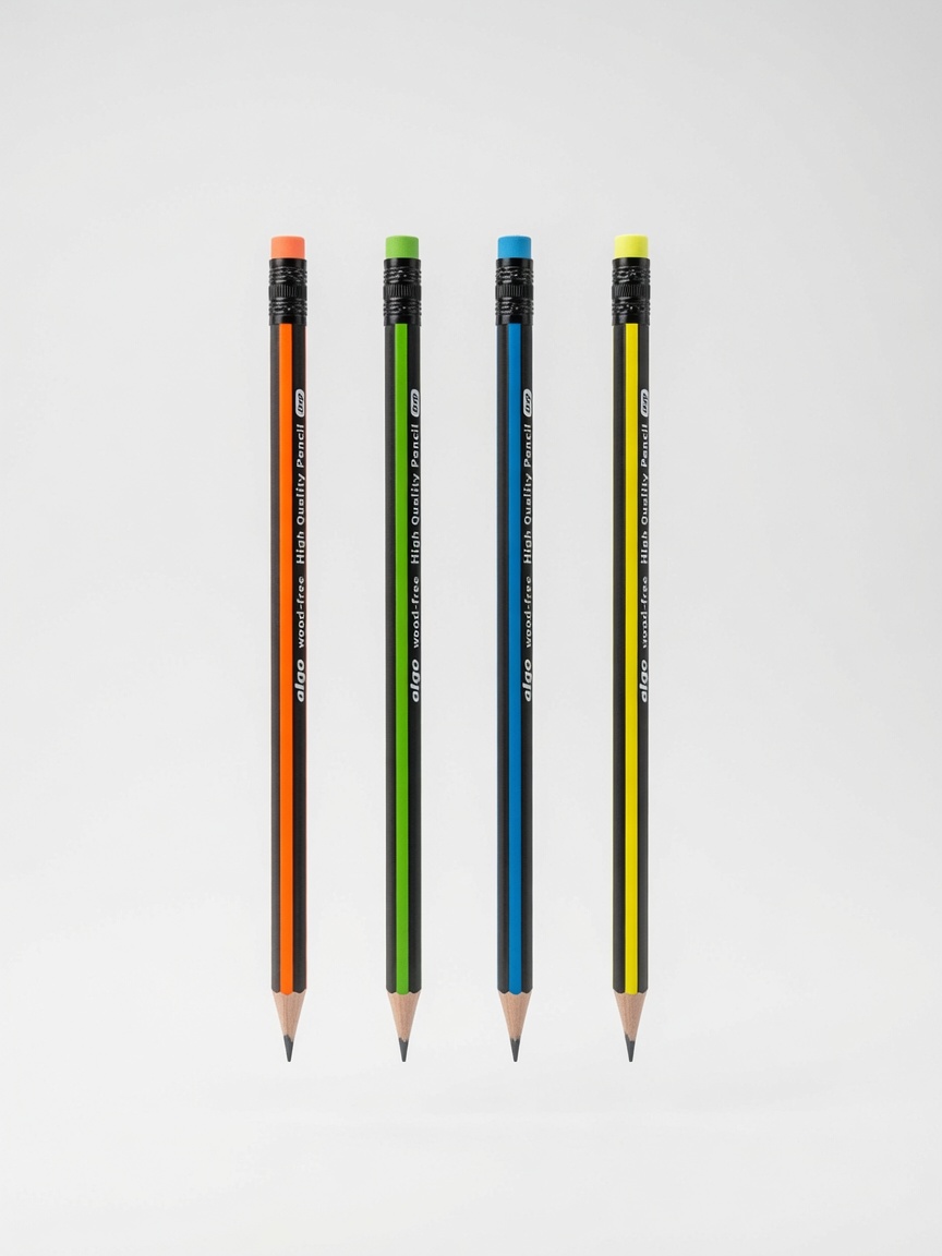 Crayons à Papier Noir HB Algo | Boîte de 48 Pièces Triangulaires