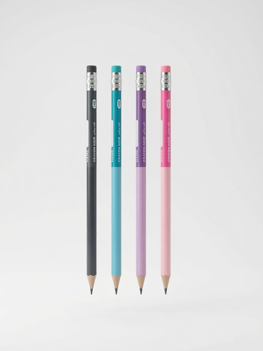 Crayons à Papier avec Zone Nom HB Algo | Boîte de 48 Pièces Triangulaires