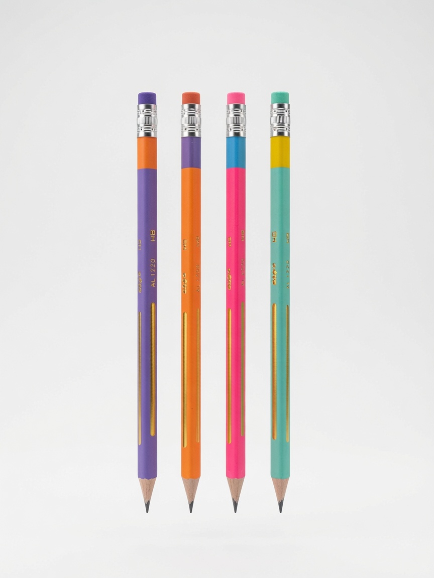 Crayons à Papier Pop HB Algo | Crayons Graphite Triangulaires avec Gomme