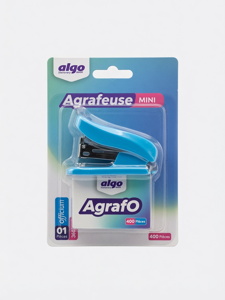 Mini Agrafeuse avec 400 Agrafes | Fournitures de Bureau