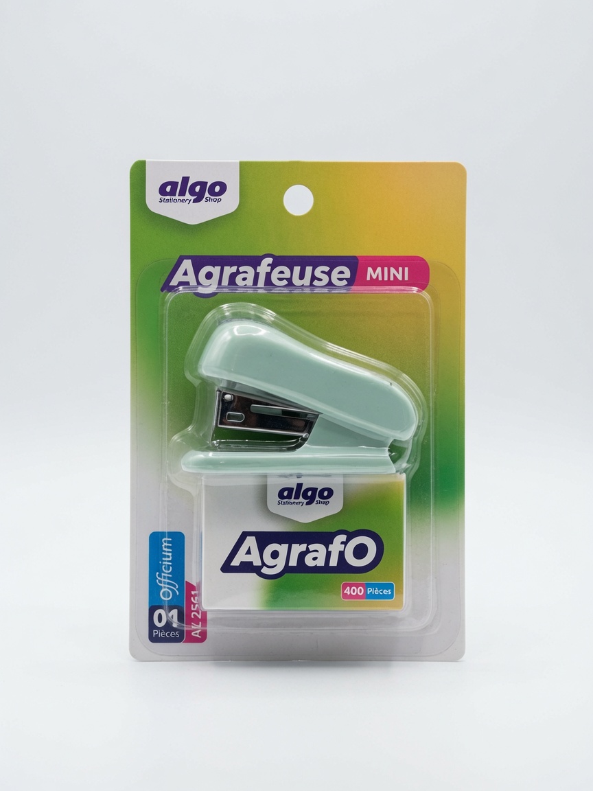 Mini Agrafeuse avec 400 Agrafes | Fournitures de Bureau