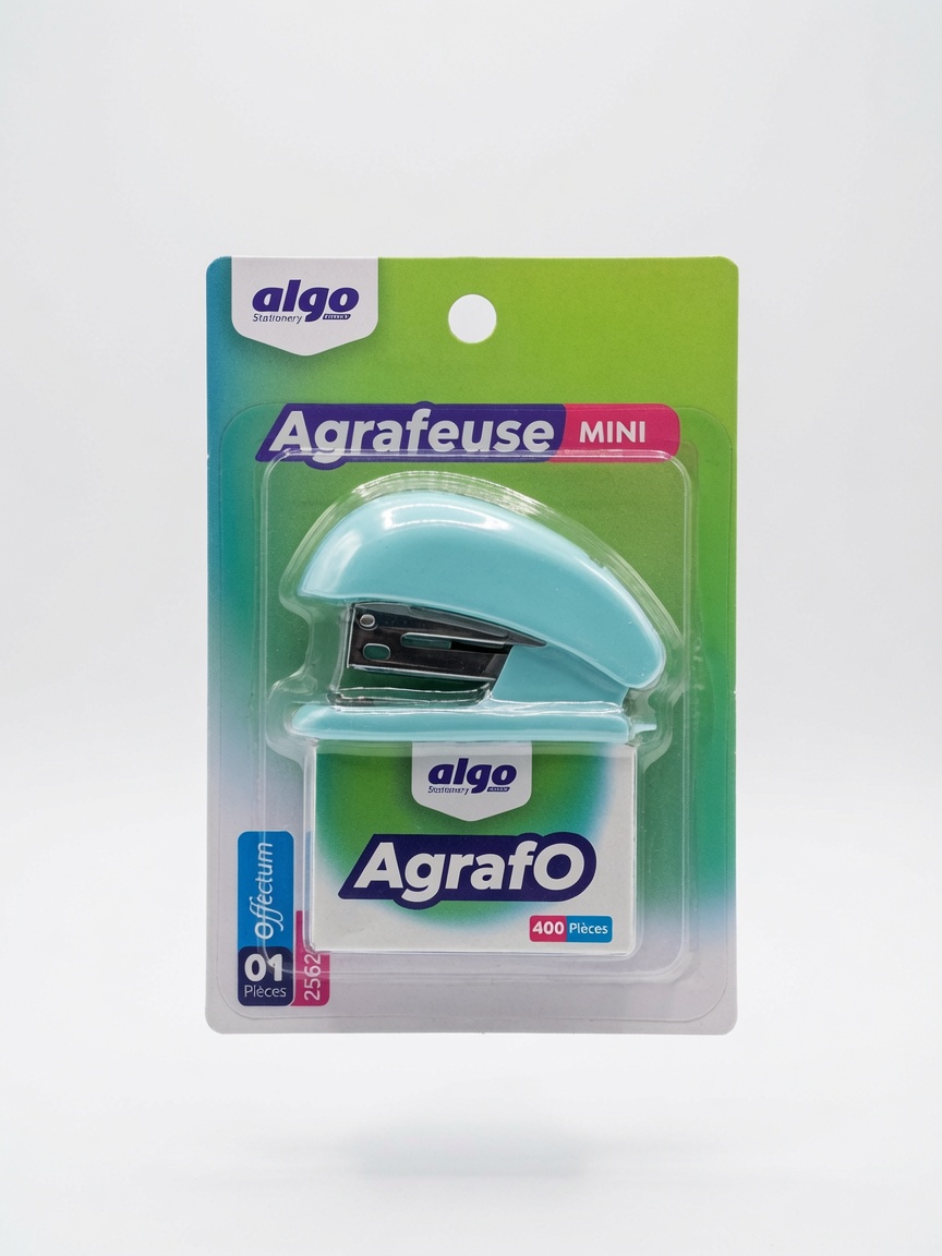 Mini Agrafeuse avec 400 Agrafes | Fournitures de Bureau