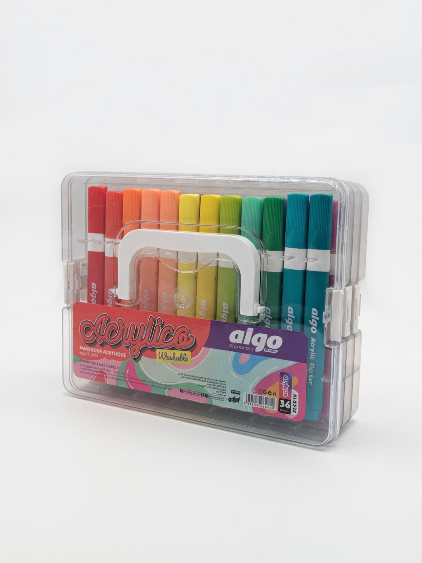 Marqueurs Acryliques Acrylico Washable Algo | Boîte de 36 Pièces