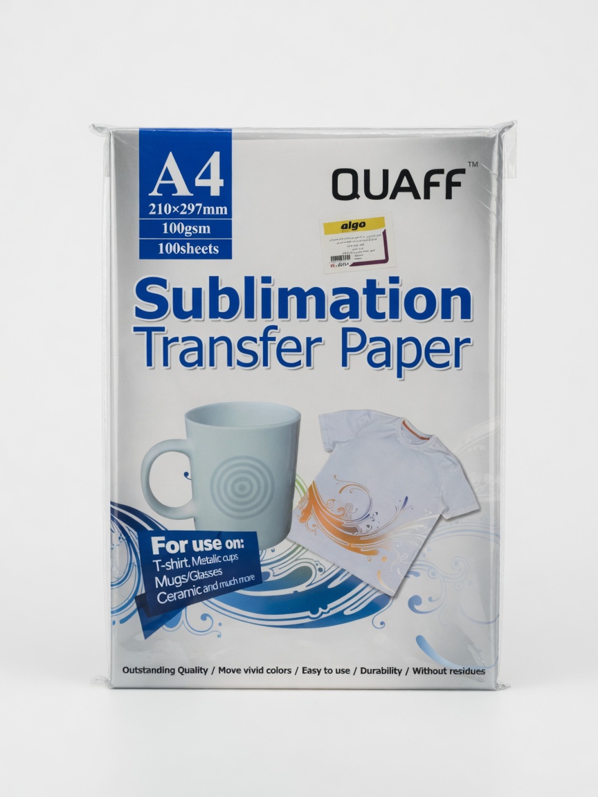Papier de Transfert par Sublimation QUAFF A4 100g | Paquet de 100 Feuilles