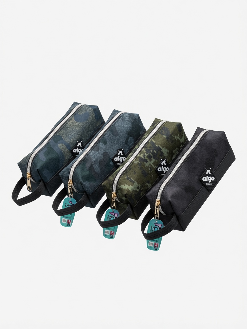 Trousse Scolaire Camouflage Algo | Trousse Style Militaire avec Poignée