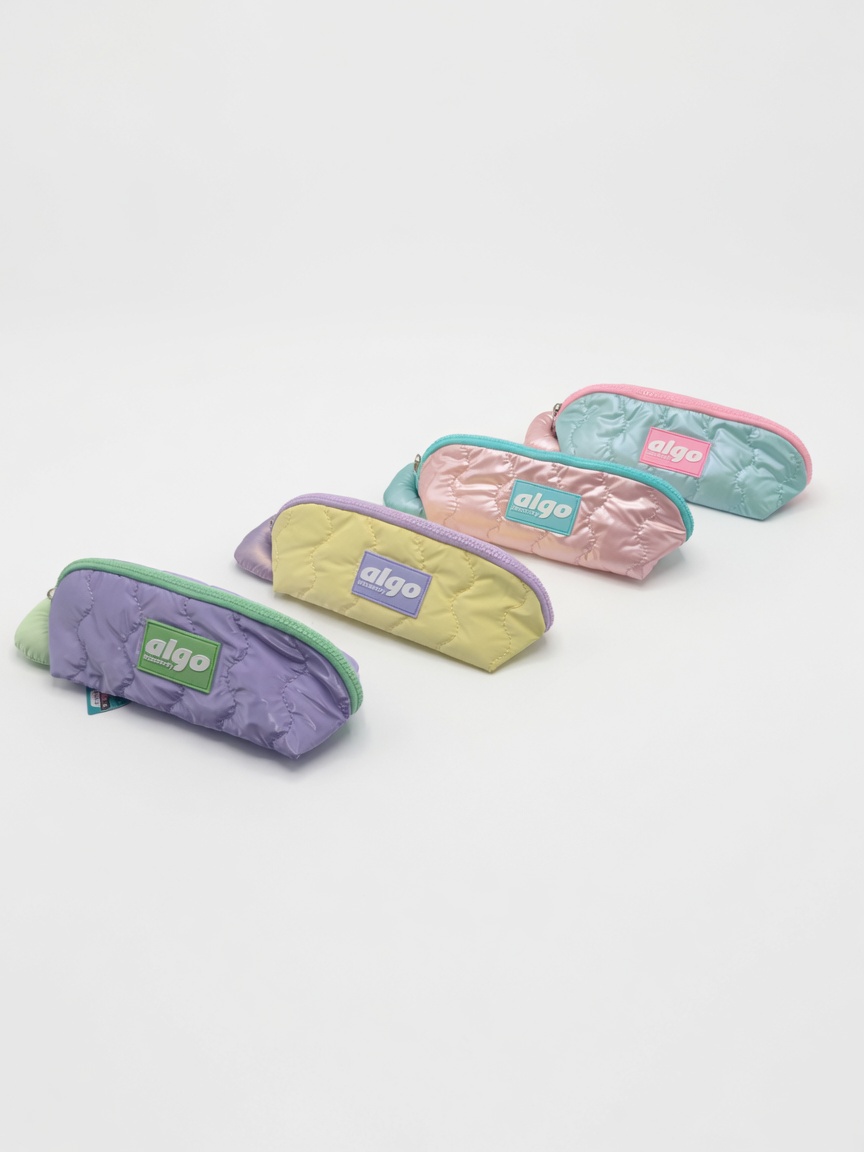 Trousse Scolaire Matelassée Ovale Algo | Trousse Pastel Effet Nuage